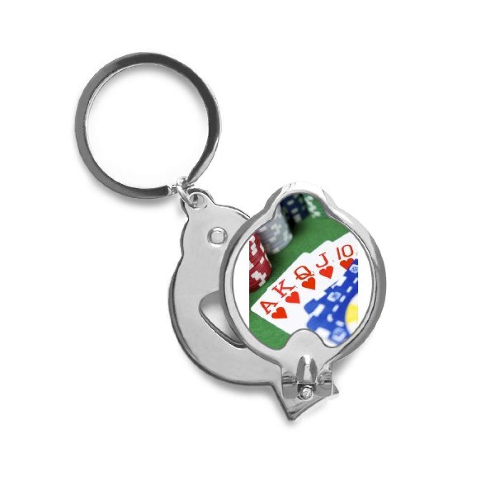 Ongle cutter photo poker coeurs flush au design original