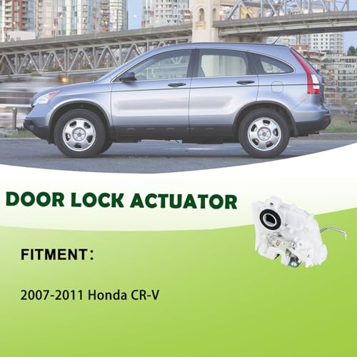 Image of Power Door Lock Latch Actuator Motor with Rod Rear Left Side Compatible with 2007-2011 Honda CR-V Replaces 72650-SWA-A01 72650SWAA01