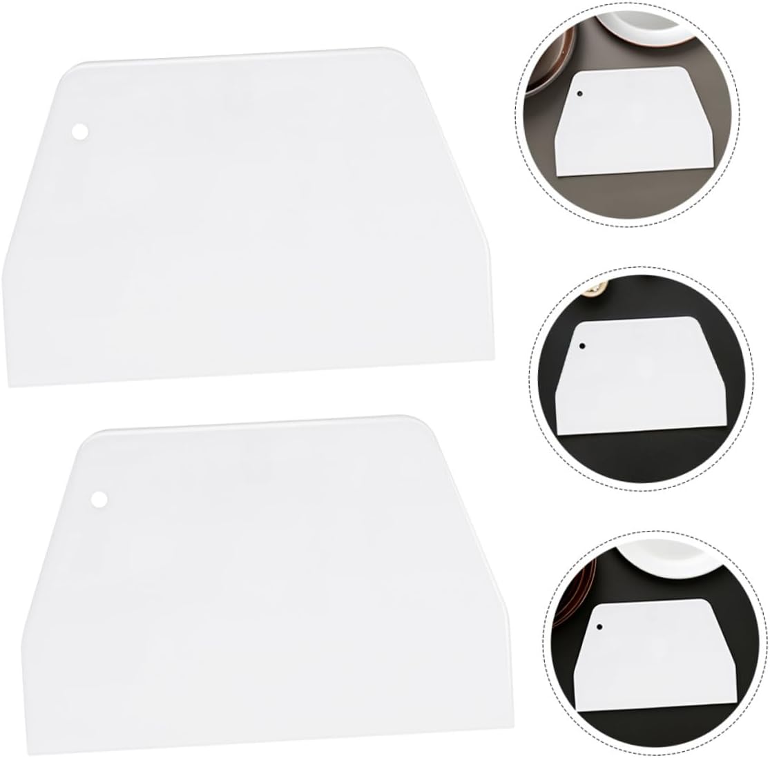 4 Pack Plastic Cake Smoother with Handle for Decorating