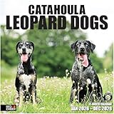 RED EMBER Catahoula Leopard Dogs 2026 Wall Calendar 12 Month | 12" x 24" Open | Thick & Sturdy Paper | Giftable | Calendar 2026
