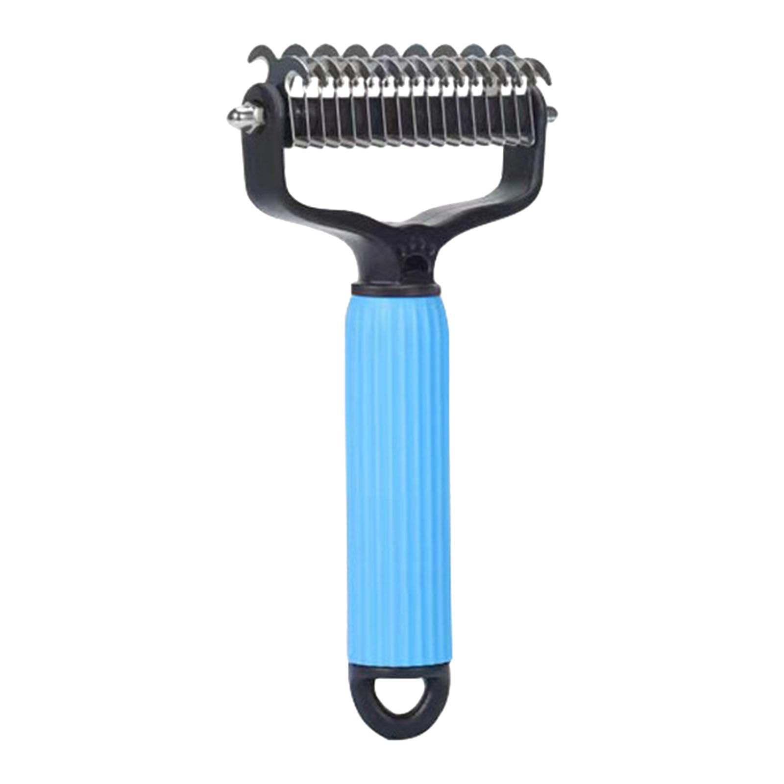 Peine Perro y Cepillo Gatos Quita Corto Pelo Muerto deMascotas Acero Inoxidable Cepillos,Perros con Cepillo de Subpelo de Aseo y Desenreda los Nudos para Pequeña,Medianas y Grandes (A-gran tamaño)