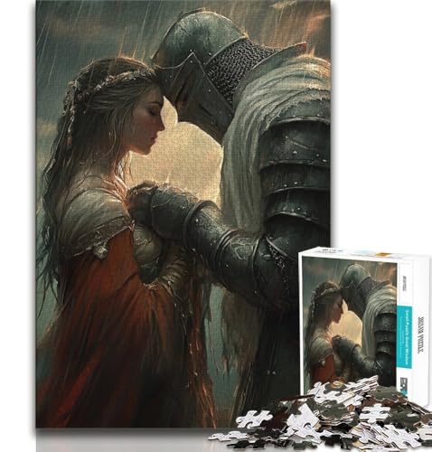 Puzzles pour Adultes 1000 pièces, Puissant Chevalier médiéval, 1000 pièces pour Adultes, Jeu de Quiz, décoration Murale, Cadeaux d'anniversaire et de Noël Uniques (Taille 75x50cm)