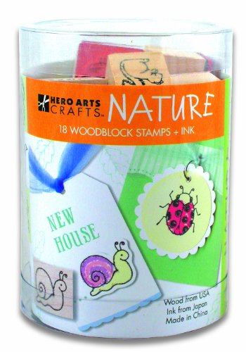 Hero Arts Ll373 Ink 'N' Stamp Wood Sets, Nature #TOP1