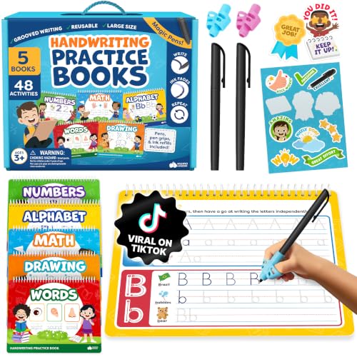 Magic Grooved Writing Practice Books for Kids 3-7