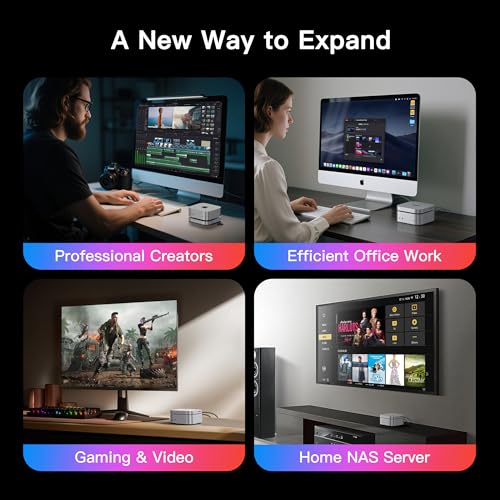 Mac mini M4 Dock, Beelink EX Mate Mini-B 80Gbps Docking Station, 1*M.2 PCIex4 SSD Slot, up to 8TB Expansion, SD4.0 Card Slot, 2.5G LAN, 15W USB C PD3.0 Port, 2*USB A 5Gbps, 3.5mm Audio by BEELINK EX - Image 9