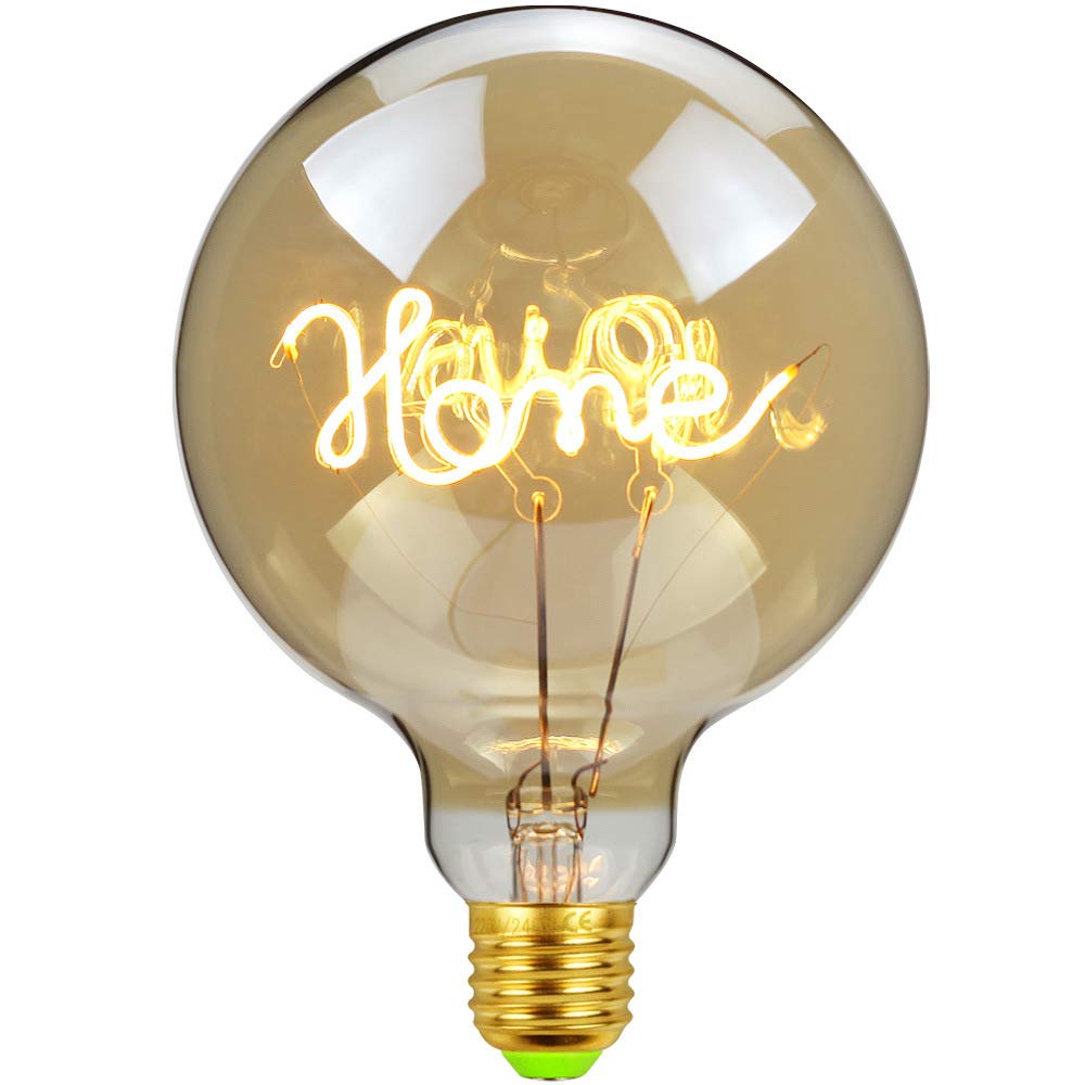 Lampadina, Grande Lampadina LED Edison Vintage G125 Lampadina a filamento per casa 4W dimmerabile 220V E27 Lampadina per Lampada da Tavolo Lampadine a Filo Avvolto Vecchi