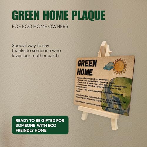 Wooden Green Home Plaque with Easel by tinydabba - 2