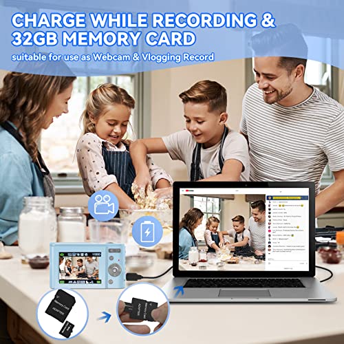 Digital Camera, Bofypoo Autofocus Kids Vlogging Camera Fhd 1080P 48Mp With 32Gb Memory Card, 16X Zoom Point And Shoot Digital Camera, Compact Camera For Teens,Beginners #TOP3