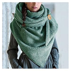 xczbb sjaal Mode Winter Vrouwen Sjaal Soild Dot Printing Knop Zachte Wrap Casual Warme Sjaals Sjaal Vrouwen Sjaal (Kleur…