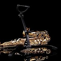 Vista 8 de RHYTHM Soporte plegable para saxofón, soporte para saxofón alto/tenor, soporte ajustable para saxofón portátil