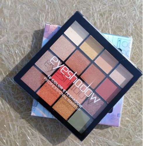 Image of SKINPLUS Ultimate 16 Colors Eyeshadow Palette Long Wearing And Easily Blendable Eye Makeup Palette Matte, Shimmery And Metallic Finish - Girl & Women [ DARK B]