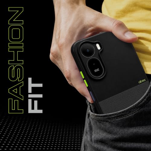 Image of AIBEX Premium Back Cover Case Compatible for Redmi A7 Pro 5G / Redmi A7 Pro 4G|Scratch & Drop Tested Shockproof Matte Texture Case with Soft Microfibre Lining|Slim Fit Cover Anti-Scratch - Black