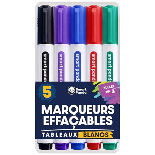 Marqueurs pour Tableaux Blancs par SmartPanda – Pointe Ogive, Effaçable à sec, Parfait pour une Utilisation à la Maison, au Bureau ou à l’ École –...