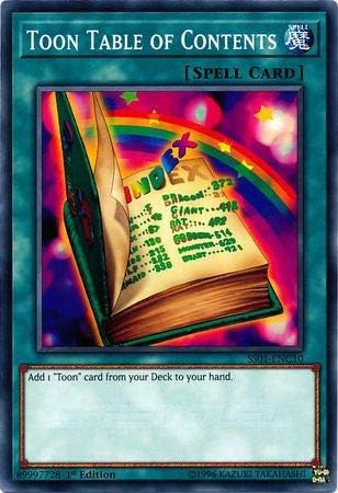 Yu-Gi-Oh! - Tabla de contenido de Toon - SS01-ENC10 - Común - 1ª Edición - Barajas Speed Duel - Destiny Masters
