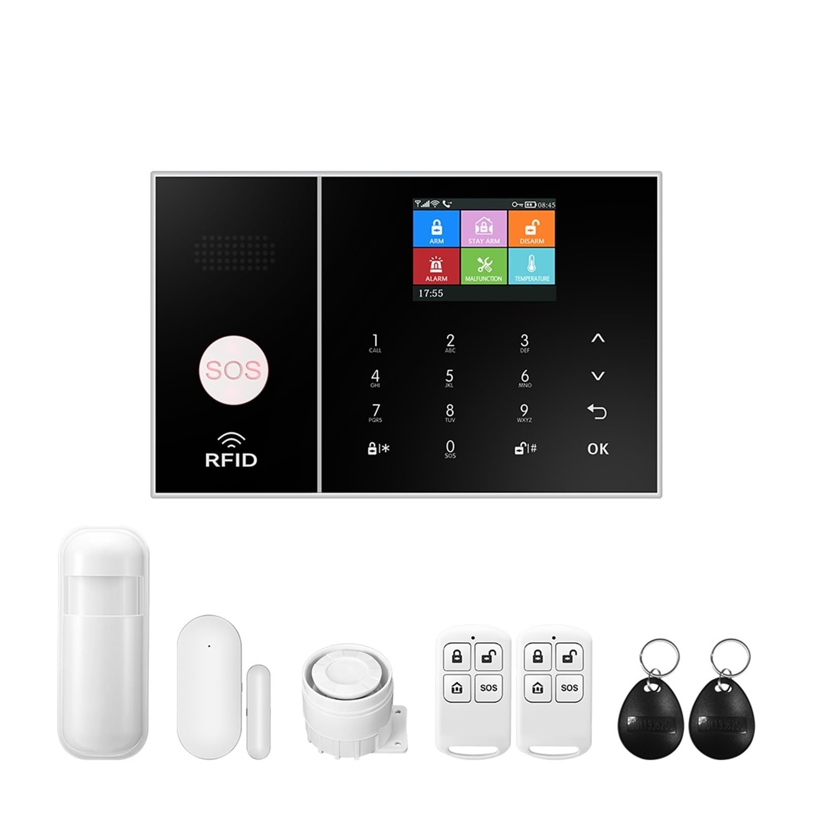 De Alarma For En Casa, De Alarma De Seguridad gsm con Puerta Y Sensor De Movimiento, Control por Aplicación Inteligente,FáCil ConfiguracióN Y Uso(Set 6)