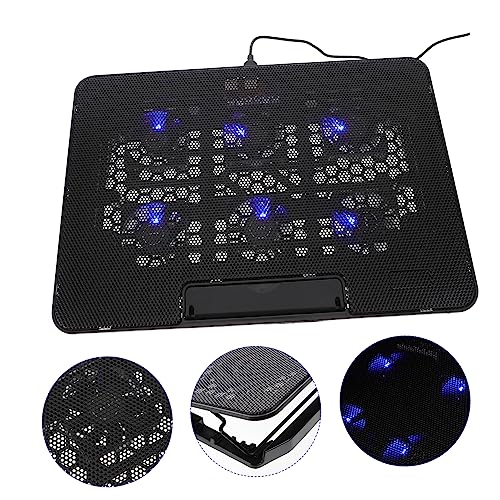 Base con ventilador ajustable para laptop negra miniatura 3