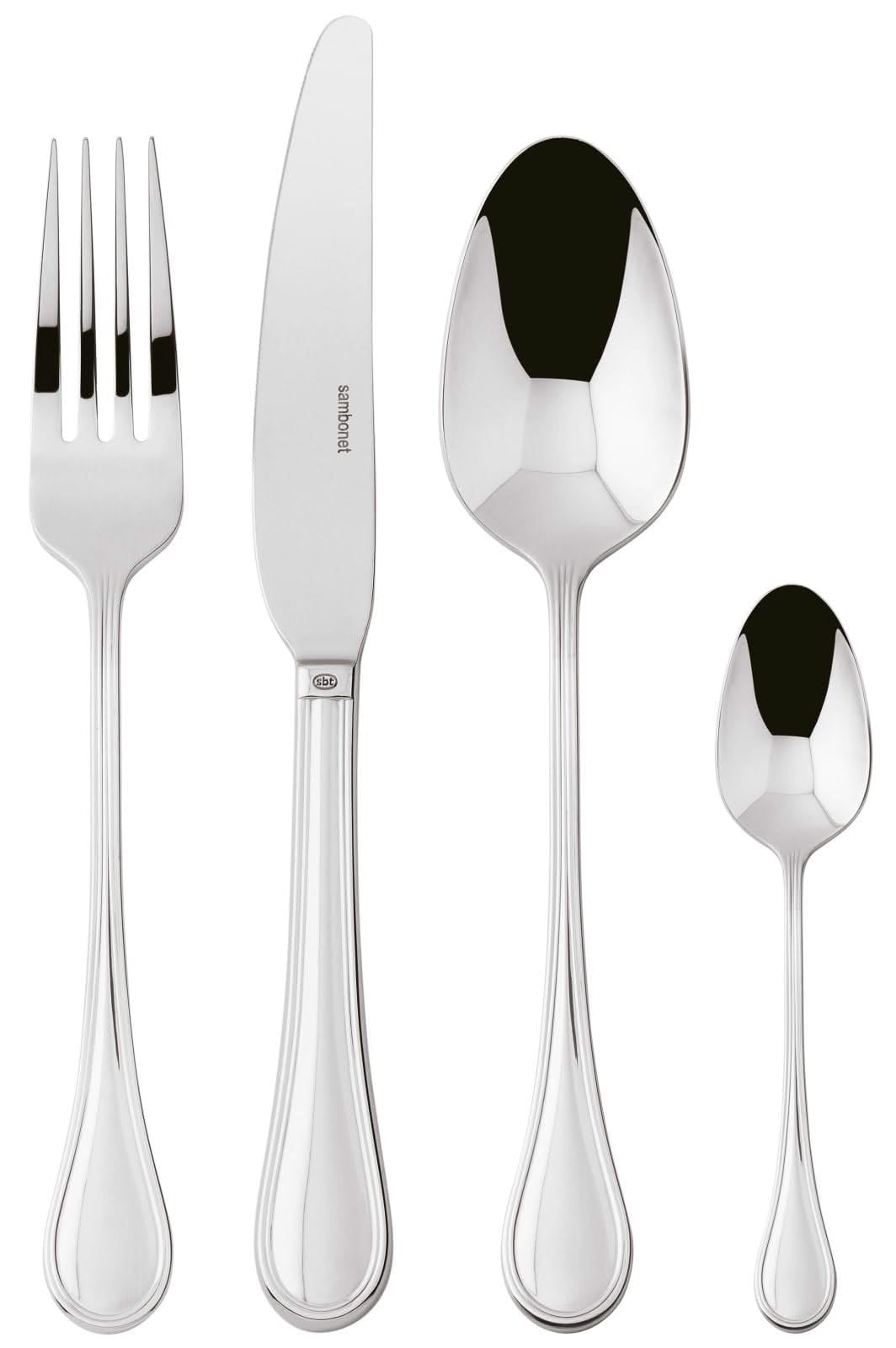 Sambonet1 Set, 24pcs Stainless Steel Royal INOX Monoblocco Flatware