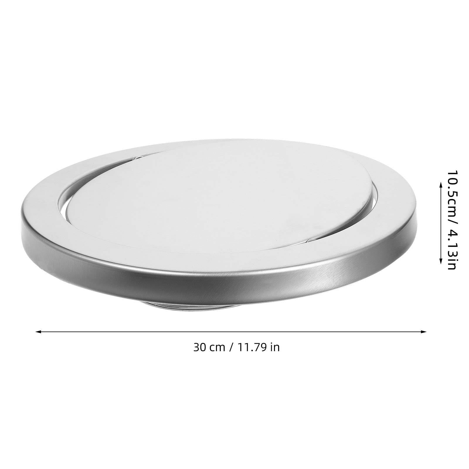UKCOCO Schwingdeckel aus Edelstahl für Mülltonne 30cm Ersatzdeckel Mülltonnenschutz für Haushalt Büro und Öffentliche Bereiche