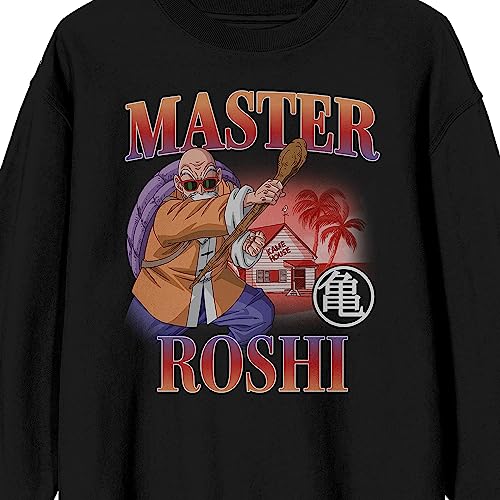 Bioworld Dragon Ball Z Master Roshi Crew Neck Long Sleeve Men's Black Sweatshirt2