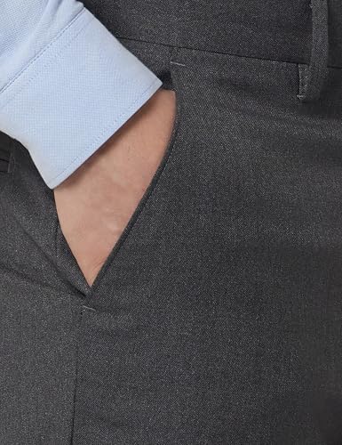 Image of Louis Philippe Men's Regular Fit Mid Rise Pants