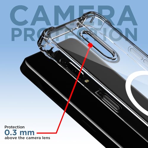 Image of Pikkme Back Cover for OnePlus 6T / Oneplus 7 Mag-Safe Shockproof PC + TPU Protective Case Magnetic Support Bumper Case (Transparent Mag-Safe)