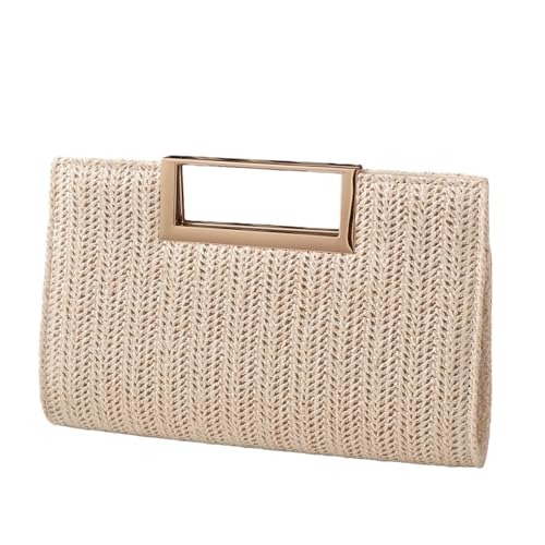 Image of Women Straw Drawstring Bucket Purse Small Tote Shoulder Handbag Hollow Out Cross-body Bag for Summer,Beach | Straw