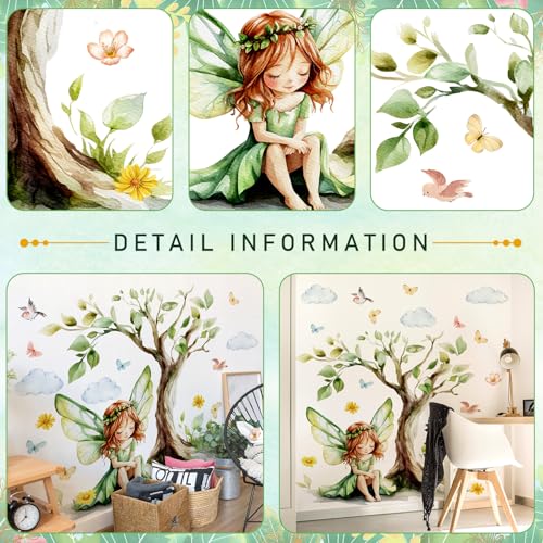 Vinilos Decorativos 2 hojas Mariposa Mágica Verde miniatura 3