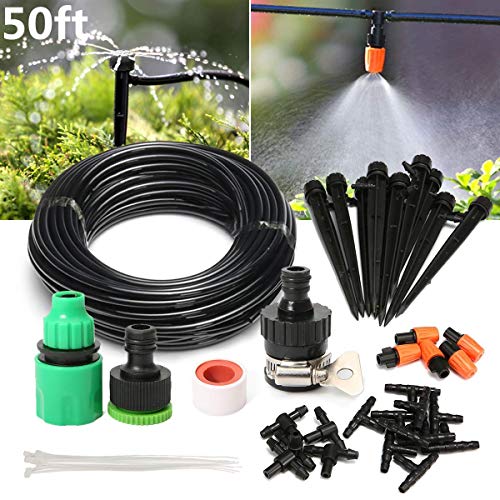 Preisvergleich Produktbild Pathonor Bewässerungssystem Bewässerung Kit 15M, Micro-Drip-System Garten automatische Bewässerung automatische Sprinkler Tröpfchenbewässerung Gartenbewässerung