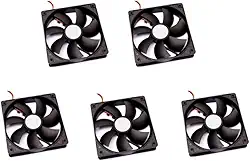 Kit 5 Fan Cooler Para PC 120mm Preto Micro Ventilador Silencioso 12v