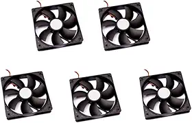 Kit 5 Fan Cooler Para PC 120mm Preto Micro Ventilador Silencioso 12v