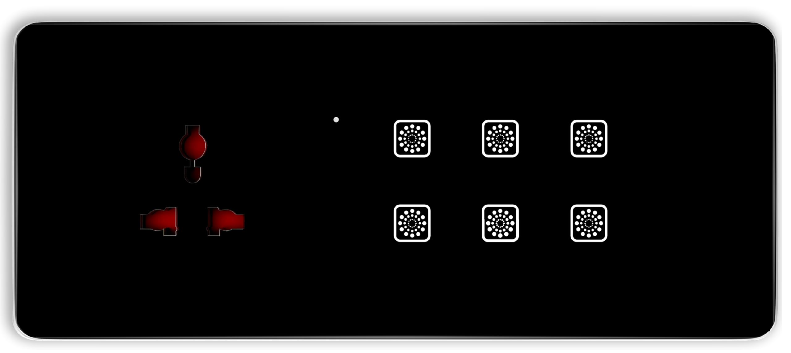 Teqooz Wi-Fi + Bluetooth Smart Touch Switch Panel | 2-Switch + 2 Socket with 1 Heavy Load | (6M) (Black)-image-17