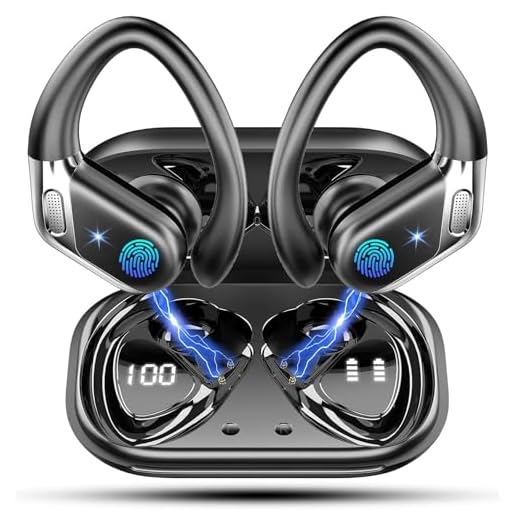 Cuffie Bluetooth Cuffie Bluetooth Sport, Auricolari Bluetooth 5.4 HiFi Stereo, 50 Ore Cuffie Wireless Cancellazione Rumore Mics, Cuffiette Bluetooth Ricarica Rapida USB-C, Auricolare IP7 Impermeabil Palestra Correre