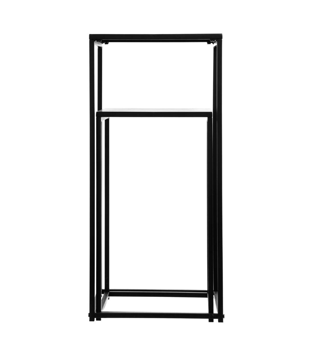 ATMOSPHERA CREATEUR D'INTERIEUR Lot de 2 sellettes Tables d'appoint en métal - Style Industriel - Coloris Noir