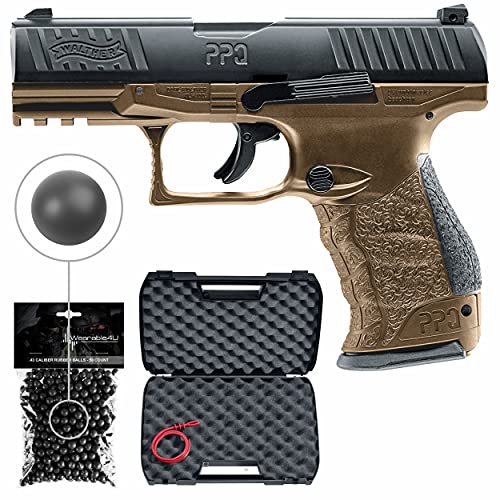 T4E Walther PPQ M2 (GEN2) .43cal CO2 Semi Auto Blow Back Paintball Pistol - FDE w/Free 50 Rubber Balls
