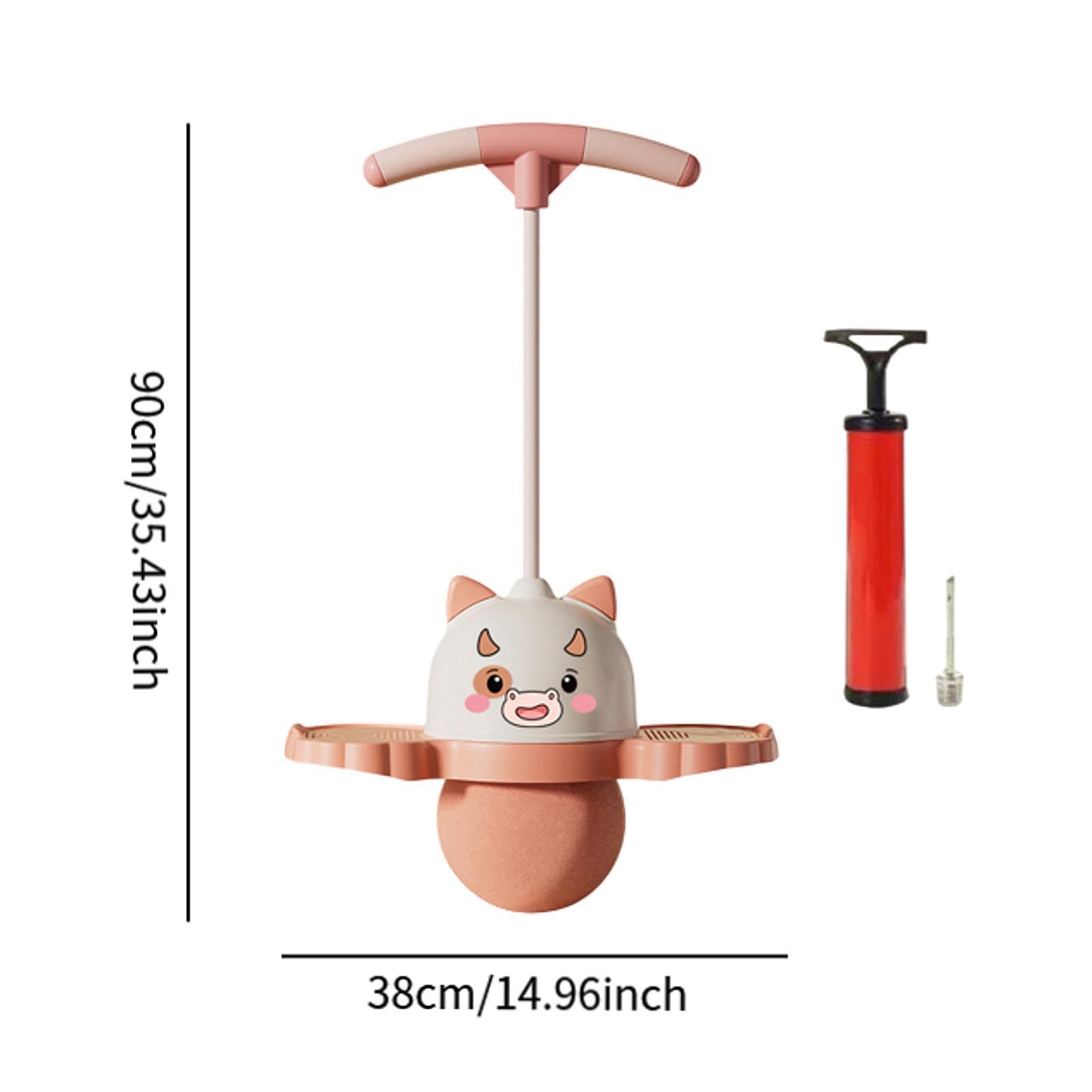 Homyl Pogo Ball mit Griff Balance Hüpfspiel Hüpfball Trainingsgerät Anti Rutsch Oberfläche für Sicheres Springen für Heimtraining Spielplatz Bewegungsspiele