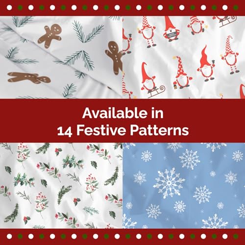 Image of CGK Unlimited Christmas Duvet Cover Twin Size - 68 x 90, Blue Snowflakes