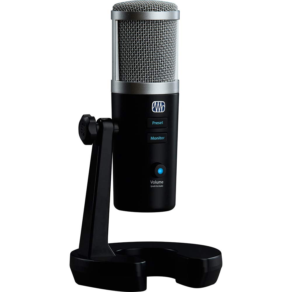PreSonus Revelator USB Mic with Studio Live Vocal Processing Bundle with Polsen Studio Headphones & Pop Filter