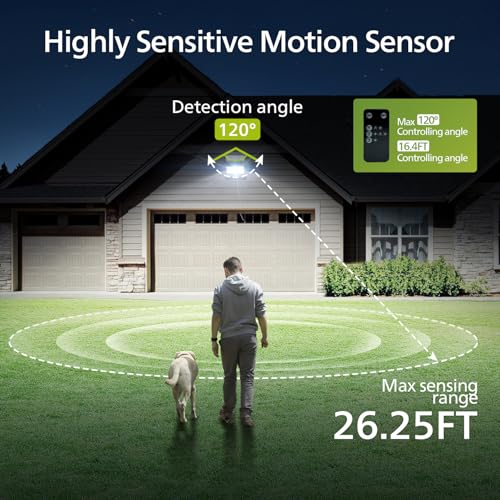Image of Philips Solar Security Light Outdoor LED 6500K, Solar-Powered Flood Light w /PIR Motion Sensor, Remote Control w /16ft Cable, IP65 Waterproof, 3 Modes.