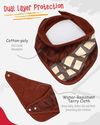 STAR WARS Baby Boys' Bandana Bibs 3 Pack Set for Feeding, Teething, and Drooling3