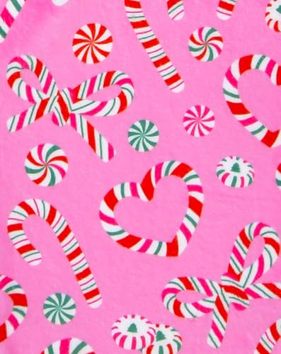 Image of iscream Big Girls Silky Soft Plush Fun Print Fleece Pants - Holiday Cheer Collection