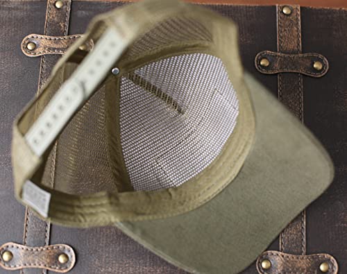 Image of Dad Hat Gift for Father's Day - New Grandpa Gift Trucker Hat for Dad Golf Hat with Custom Leather Patch