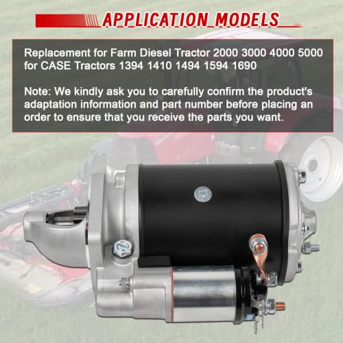 Starter Motor Repuesto para Tractor Diesel Agrícola Worldthump Modelos 1394 1410 1494 miniatura 4