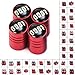 TCOI Lot de 4 bouchons de valve de pneu en métal avec autocollant pour voiture (rouge, Suzuk))