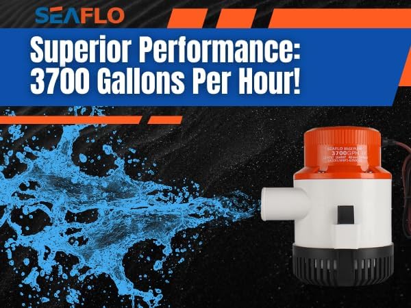 Miniatura 2 de SEAFLO Bomba de sentina serie 01 de 24 V y 3700 GPH