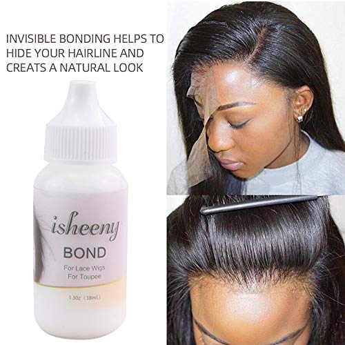 Isheeny Lace Wigs Adhesive 1.3 Ounce Invisible Safe Nontoxic Hair Glue for For Poly and lace Hairpieces, Lace Wigs, Closure Frontal, Toupee Systems - Thumbnail 3