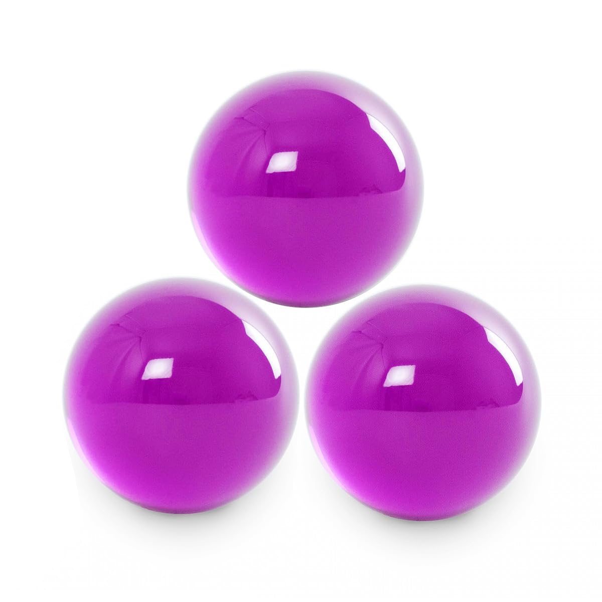 3-Pack of 1 1/2 in. 38mm Colorful Acrylic Contact Juggling Balls +/-0.005", 1.5" Multicolor Acrylic Plastic Resin Ball Set (Purple)