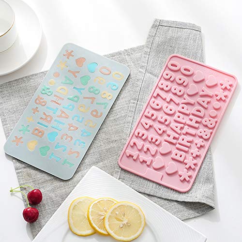 QZDFFIC 2 Pezzi stampi in Silicone Lettere Numeri