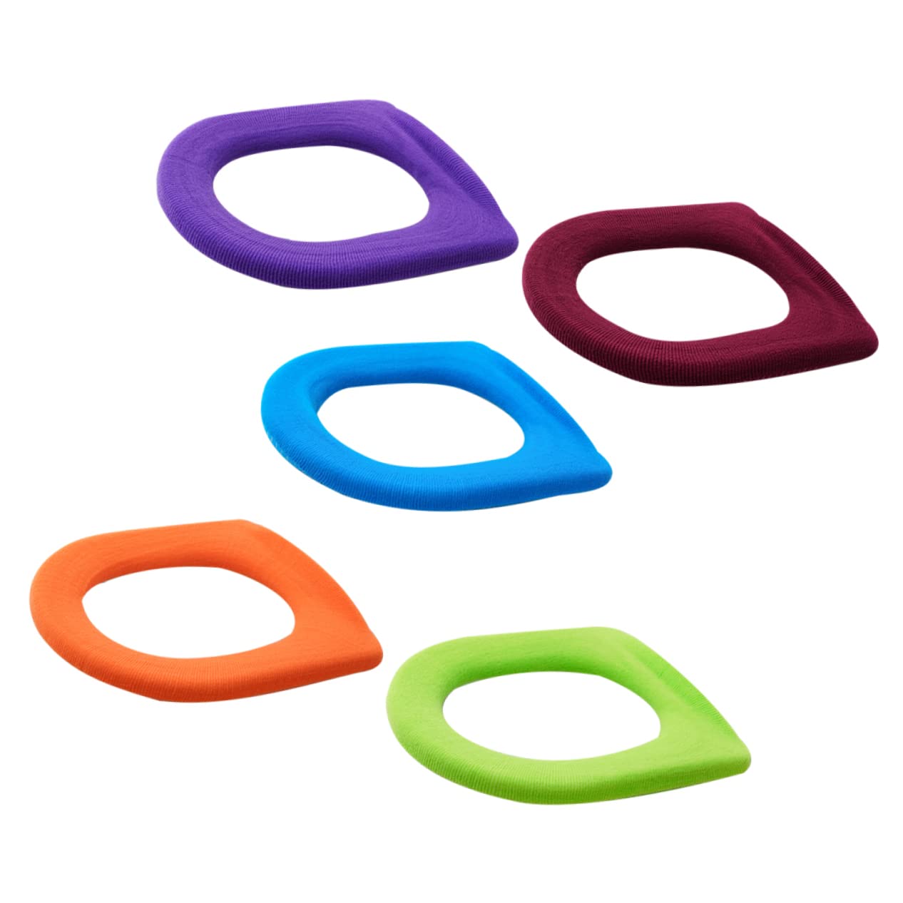 ARTIBETTER 5Pcs Colorful Toilet Seat Cover Pads Soft Durable Closestool Mats for Home Bathroom Random Colors Comfortable Toilet Seat Cushions for All Ages