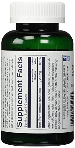 Blackstrap Molasses with Iron 29mg (Two Bottles each of 120 Capsules)