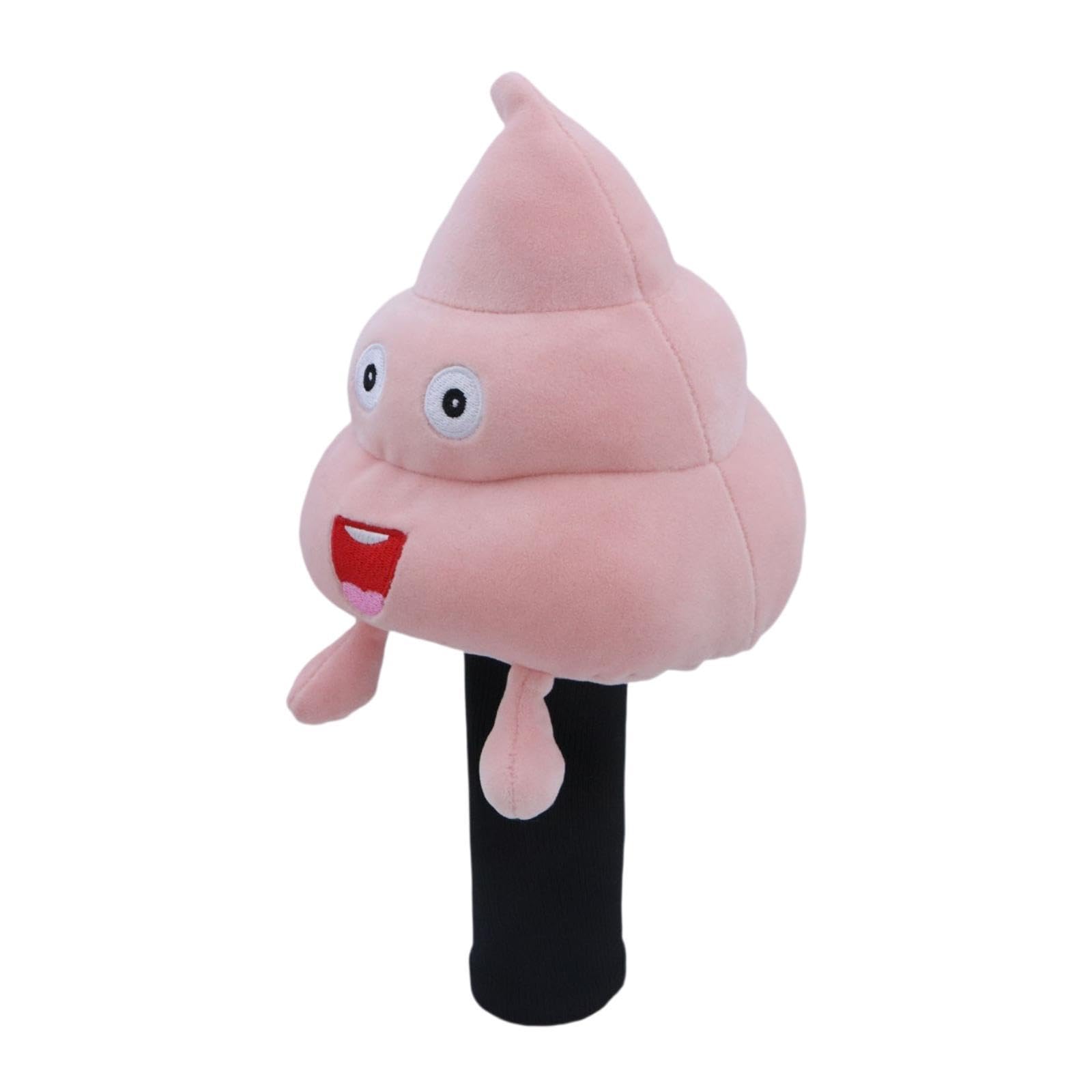 Vaveren Poop Plush Driver Head Cover Golf Club Head Cover Accessories, Universal, Gift, Anti Scratch Funny Golf Headcover Protector, Pink